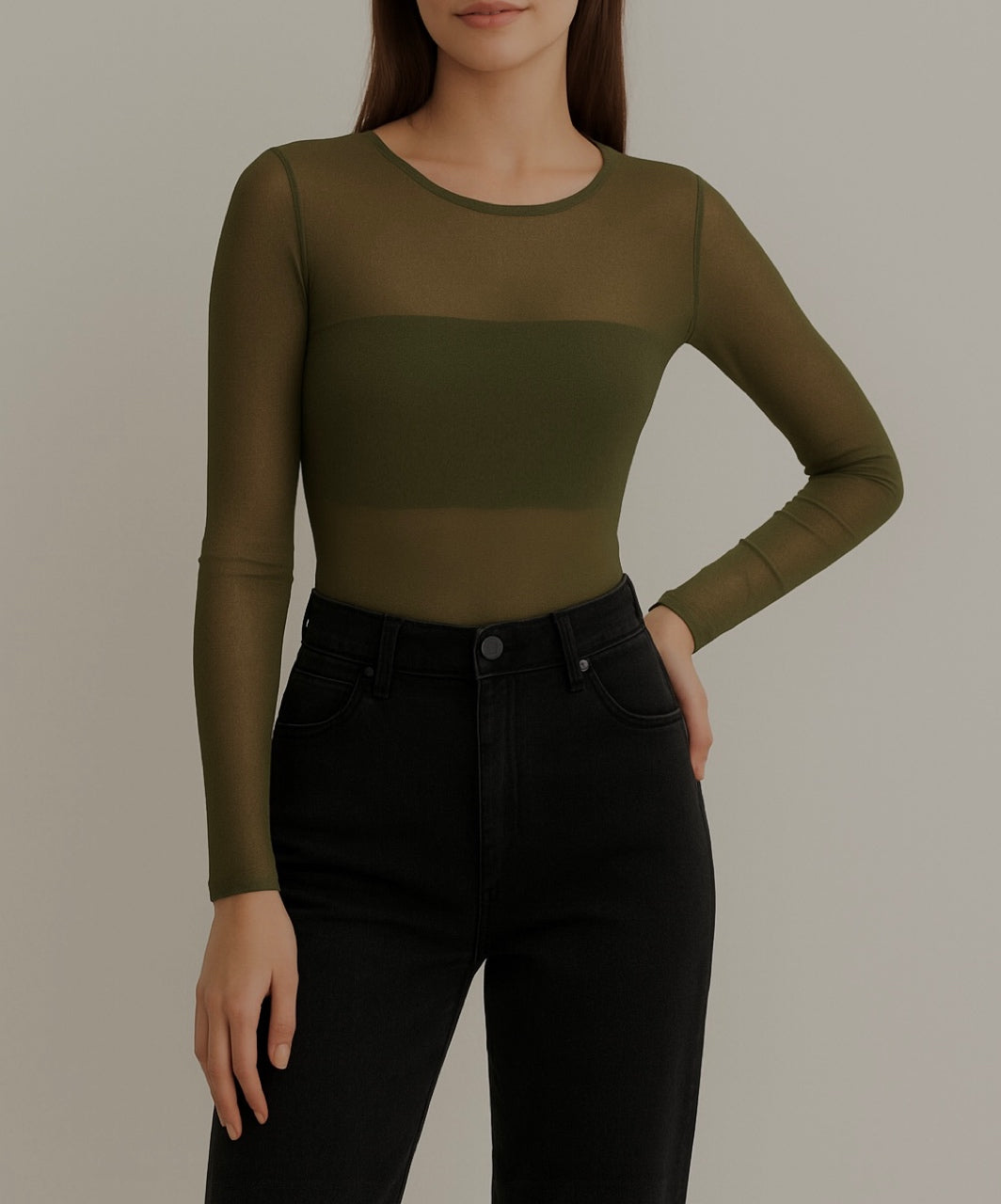 Body Exclusive Mesh Verde Olivo