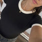 Body Exclusive Rib Bicolor con mangas
