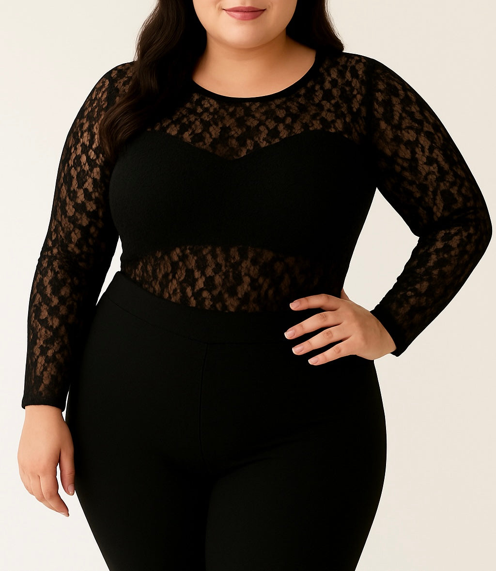 Body Encaje Plus Size