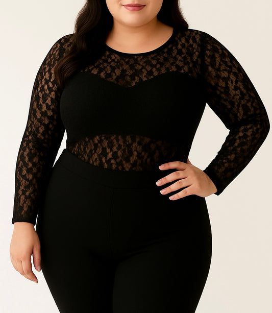 Body Encaje Plus Size